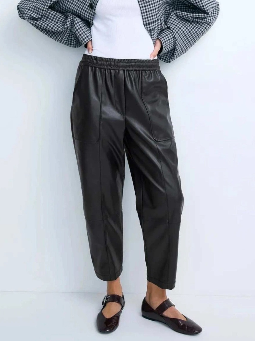3.1 Phillip Lim Faux Leather Pull On Cropped Trouser Pants XS NWT